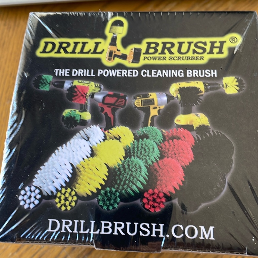 Drill Powered Brush - Nylon Scrubbing Brushes for Your Drill - 3 Brushes NEW